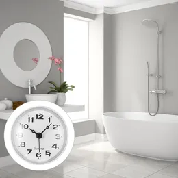 Wall Clocks Sucker Clock Silent Bathroom Waterproof With Suction Cup Operated Pvc Hanging Office Roman Numeral