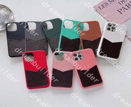 Top Designer Fashion Phone Cases for iPhone 14 13 12 pro max 11 12mini XS XSMAX XR leather cardholder Case Samsung S21 S20 S20P S22779716