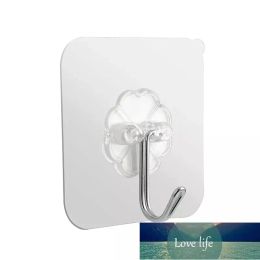 New Strong Self Adhesive Wall Hook Waterproof Transparent Bathroom Hook Towel Holder Reusable Hat Bag Key Hooks Kitchen Hanging Hooks