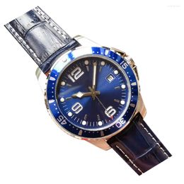 Wristwatches Customized2024 Sports Divers Men's Watch Automatic 41mmHydroConquest Steel Shell Black Dial L3.742.4.56.6 Relogio Masculino