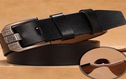 140 150 160 170 cm Belt Men Cow Genuine Leather Belts for Men Real Cowskin Leather Pin Buckle Luxury Brand Designer Strap Belt 2208527691
