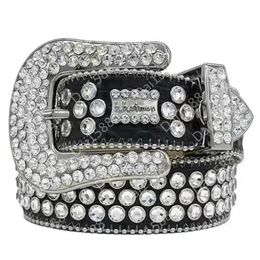 Cinto Bb Simon Cintos para Homens Mulheres Cinto de Diamante Brilhante Preto em Preto Azul Branco Multicor com Strass Bling Como Gift295b