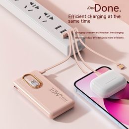 Power Bank 20000mah Built in Cable Portable Charger External Battery Pack Powerbank For iPhone 12 13 Samsung S22 Xiaomi 9 Huawei