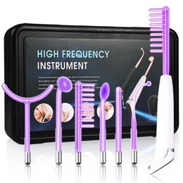 Touch Panel High Frequency Machine For Hair Face Electrotherapy Wand Argon Treatment Acne Skin Care 231229