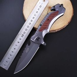 Aluminum handle outdoor folding knife camping multifunctional stainless steel small fruit