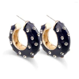 Stud Earrings Arrivals Enameled Colorful For Girls Fashion Statement Costume Jewelry Women Accessory Drop 7 Colors