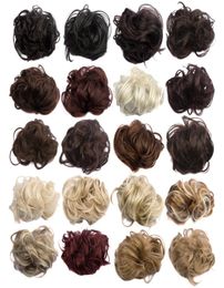 Whole New Arrive Synthetic Hair Bun 35g Elastic Curl Hair Scrunchie Summer selling Women Fake Hair Bun WQ541G2837687