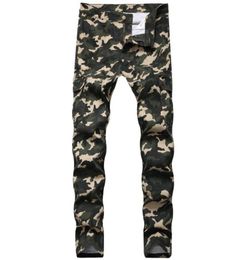 Starbrand Camoflage Mens Jeans Army Green Men Denim Pants Skinny Pencil Pants Zipper Casual Daily Pants1383370