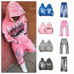 Hellstar Hoodie Men's Sweatshirts High Street Fleece Y2k Hooded Graphic Harajuku Oversize Lose Warm Pullover Sweatpants Loose Hip Hop Hoody SJIS