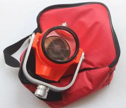 Red Single Prism wBag For Total Stations Surveying 240102