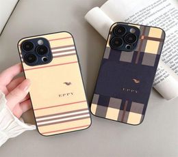 Designer Phone Cases For Iphone 14 Pro Max 13 Mini 12 Sets 11 Sets Max Plus Xs Xr X PLUS PU Checked Grain22110405CZ9516133