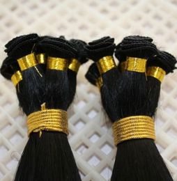 Natural color handtied hair weft 100gramspcs 3pcsset virgin human hair weaves by the handing9755311