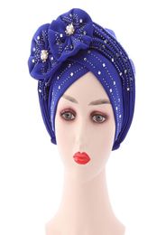 African Turban Cap Auto Gele Headtie Islamic Hat For Ladies Head Wraps Nigerian Wedding Gele Cap Already Muslim Headscarf6181670