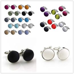 Party Smart Prom Fashion Shirt Gifts Satin Male Coloured Mens Dress Cufflinks Fancy Button Wedding Cuff links 231229