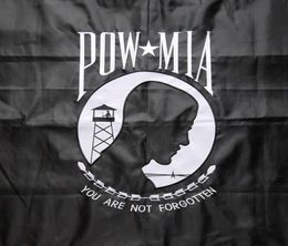 90cm150cm 3x5ft POWMIA Barbed Wire Flag You are never Forgotten Prisoner of War Black Polyester garden Banner with Brass1633353