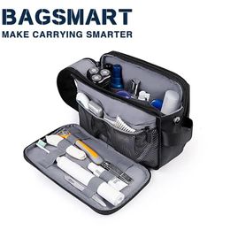 BAGSMART Makeup Bag Toiletry Bag for Men Lightweight Water-resistant Dopp Kit Shaving Bag Travel Bag for Women Cosmetic Bag240102