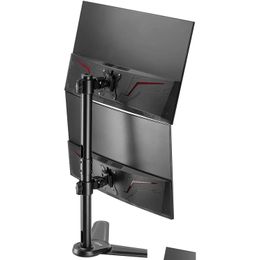 Tablet Pc Stands Vertical Tide Monitor Mount Stand Two Stacked 19.8 Lb Sns On Heavyduty Pole Save Workspace With Finetune Height Tilt Ot3Qx