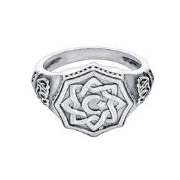 Vintage Crescent Star Signet Ring for Men Muslim Religious Arabic Antique Ring325K