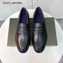 Berluti Mens Leather Shoes Formal Berlut New Mens Calf Handmade Polishing Colour Set Feet Lefu Fashion Gentleman Business Casual Rj