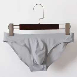 Underpants Men's Briefs Breathable Ice Silk Solid Sexy Knickers Underwear Color Panties Mens Soft