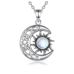 Pendant Necklaces CAOSHI Vintage Sun And Moon Necklace For Women Delicate Design Jewellery Anniversary Party Chic Accessories Lady