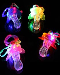 Novelty Lighting Light Up Pacifier Nipple Whistle Necklace Colourful Flash Led Stag Hen Party Concert Sports Cheering Glow Props su3742502