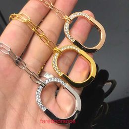 Tifannissm necklace chain heart necklaces jewelry pendants High quality and high end design with small shaped diamond inlaid for couples