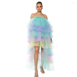 Skirts High Waist Layered Tulle Ball Gown Low Party Dress Ever Pretty Colorful Prom See Through Women