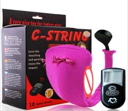 Female Magic Gift Wireless Remote Control Vibrating Panties C String Clit Vibrator 10 Speed Invisible Erotic Woman Briefs Adult Se4862998