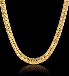 whole Vintage Long Gold Chain For Men Hip Hop Chain Necklace 8MM Gold Colour Thick Curb Necklaces Men039s Jewellery Colar Coll5680066