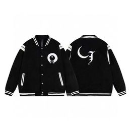 Mens and Womens Jackets Baseball Varsity Jacket Chrome H Letter Stitching Embroidery Men Loose Causal Outwear Coats Outdoor Streetwear