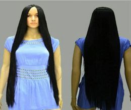 gtgtCharming Black 39inch Extra long Straight Cosplay wig AE2581324164