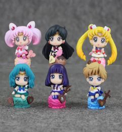 6PcsSet Anime Action Figure Toy Small Lady Mercury Mars Jupiter Venus Uranus Neptune Saturn PVC Model Doll X05039585350