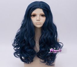 Ly CS cheap dance party cosplaysgtgtgtChild Kids Evie Wig Long Blue Wave Cosplay Costumes Wig for Descendants7974362