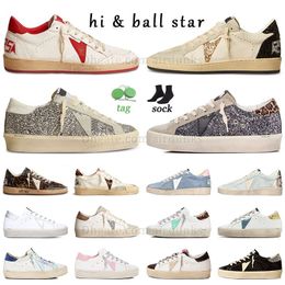 New Brand Casual Shoes Womens Hi Ball Star Dirty Shoe Luxury Sequin Gold Sliver Black and White Do-old Designer Mens Loafers Sneakers Dupe Plate-forme Baskets Trainers