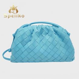 Designer yellow clutch bag design sardine bag vintage woven bag wallets for women fashion metal handle shoulder bag Botteega Venet bag handbags l413Q