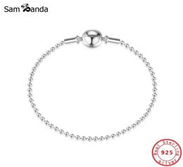 Authentic 100 925 Sterling Silver ESSENCE COLLECTION Beaded Bracelets Bangles Fit DIY Pan Beads Charms Women Jewelry 1622cm G08439158