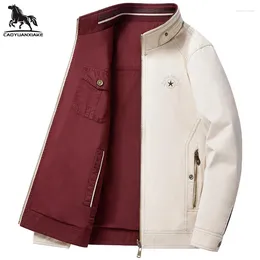 Men's Jackets Jacket Men Spring Autumn Mens Casual Coats Cotton Water Wash Coat Warm Business Size L-4XL 5XL 1914