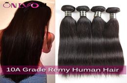 Onlyou 10A Grade 34 pcs Raw Indian Virgin Hair Straight Body Wave Human Hair Weave Bundles Unprocessed Hair Extensions Nature Bla4048535