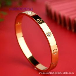 Fashion Bracelet Car tires's Ladies Rose Gold Silver Lady Bangle Closed Snap Home Wheat Ear Diamond Couple Titanium Steel Ethnic Style With Original Box