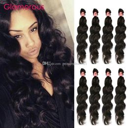 Wefts Glamorous Malaysian Human Hair Weaves Queen Hair Products Peruvian Indian Brazilian Eurasian Natural Wave Virgin Human Hair Extens