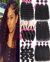 9A Mink Brazilian Virgin Hair Bundles Body Wave Curly Brazilian Human Hair Bundles Loose Wave Deep Wave Kinky Straight Hair Weave 8257537