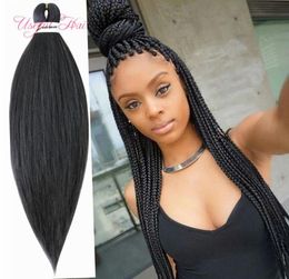 Pre Stretched Easy Braid Hair synthetic hair extensions Jumbo Braids Synthetic Braiding YAKI Style 20 Inches Crochet Hair Extensio2591182