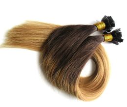 Flat Tip Pre Bonded Extensions Flat Tip Ombre Hair T227 100 Remy Human Hair Nail Tip Hair Extensions2451505