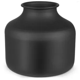 Vases Round For Centrepieces Iron Flower Pot Bud Matte Black Home Decor Seamless