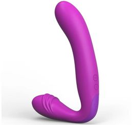 Vibrating Strapless StrapOn Vibrator Dildo GSpot Clitoral Stimulator Anal A328225924