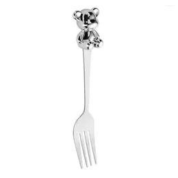 Spoons Dinner Coffee Cute Scoop Steel Cartoon Stainless Creative Tea Bear Dessert Spoon Fork Stirring