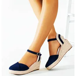 Sandals 2024 Spring And Summer Wedged Platform Rope After The Head Hollow Outside To Wear Women's Shoes