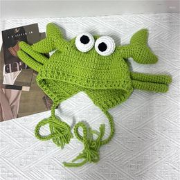 Berets Funny Beanie For Women And Men Big Eye Octopus Crab Knitted Hat Soft Warm Cartoon Animal Hats Po Prop