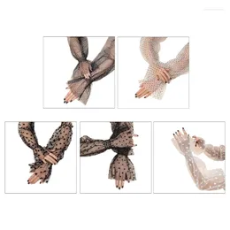 Knee Pads Detachable Wedding Dot/ Heart Pattern Arm Cover Skin-friendly Long Sleeves Puff Sleeve Poshoots Decors For Woman